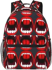 [CHRYSM] Backpack For Girls Boys Teens Schoolbag,Bookbag,Flaming Fire Flowers Daypack For High School,College,Travel,Work