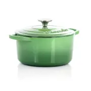 Crock-Pot Artisan 2 Piece 3 Quarts Enameled Cast Iron Dutch Oven in Pistachio Gr