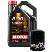 5L Motul 8100 X-CLEAN EFE 5W30 Wix XP Filter Motor Oil Change Kit API SN (for: Honda)