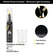 Touch Up Paint For Mazda All Models B1 Innocent Black With Polish Paste