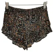 Volcom Black Orange Geometric Pattern True To This Rough Edges Short XS New