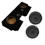 10" 4Ohm 400 Watts Voice Coil Design Subwoofer Black with Dual Sub Box