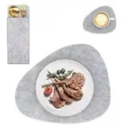 6x Felt Trivet Set Place Mat Glass Coasters Cutlery Bag Placemat