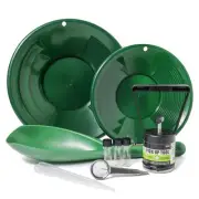 Green Gold Panning Kit Gold Rush Prospecting Tools Accessories 10pc