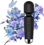 Mini Personal Massage Small Cordless Handheld Bullet Massager - Powerful - Quiet - Back Legs Hand Pains and Sports Recovery (Black)