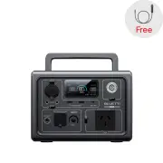 BLUETTI EB3A Portable Power Station | 600W 268Wh, EB3A(Free Car Charging Cable) | 600W, 268Wh Power Station