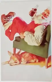 The Coca Cola Company Santa Claus Christmas Advertisement Card Ad 1989 Coke