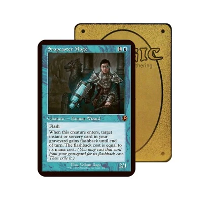 Snapcaster Mage Metal Orica Card - Magic the Gathering