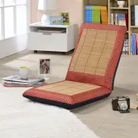 在飛比找momo購物網優惠-【戀香】台灣製竹碳蓆六段可調式大和室椅(紅菱格紋)