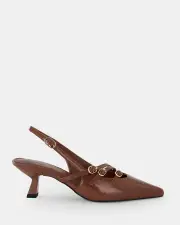 Shelly Shen Majie/Cognac Patent Heels 06