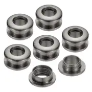 7mm(2/7 Inch) Brass Hole Eyelets, 6 Pcs Arc Surface Grommets, Black
