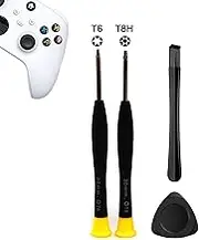Cleaning Repair Tool Kit for Xbox One, Elite 1, Elite 2, 360, One S, Series S/X Controller with Paddles, Torx Security Screwdriver Set T6 T8H, Plastic Safe Pry Bar, Triangle Paddle, Spare Part(Xbox-4)
