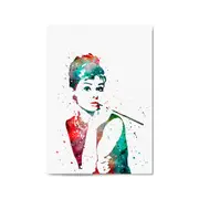 Audrey Hepburn Fashion Minimal Bedroom Wall Art #3