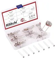 Hilitchi 210Pcs LDR 5mm Light Dependent Resistor LDR Sensor Photoresistor Photoconductive Resistance 5506, 5516, 5528, 5537, 5537-2, 5539, 5549