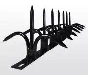 Shinobi Gaeshi H130 Security Fence Spikes Dual Claw Anti-Climb Japan Black