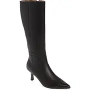 FRANKIE4 Allegra Pointed Toe Knee High Boot in Black Fitted at Nordstrom, Size 7