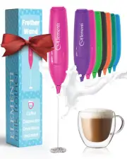 Milk Frother Wand & Matcha Mixer, Mini Electric Whisk - Coffee Mixer Wand - C...