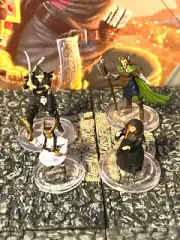 Adventurer Hero 4 Pcs Set #3 D&D Miniature Dungeons Dragons fighter rogue wizard