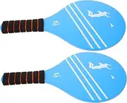 WHAMVOX 2pcs Badminton Racket Lightweight Wooden Paddle for Fun Ball Games Durable and Portable Rackets for Adults for Outdoor Sports and Fitness Activities