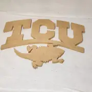 Unfinished Wood Texas Christian University TCU Hornfrogs Cutout Craft Project