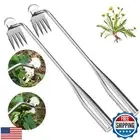 LANBOUY 2 Pack Weed Rake Puller Gardening Weed Garden Hand Weed Puller Tool,