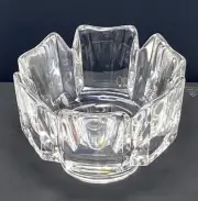 Orrefors Crystal Lars Hellsten CORONA 4384 Clear 4 1/2" Bowl New Old Stock