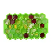 3 Pcs of 81 Cubes Hexagon Silicone Ice Cube Mould Ice Mold with Lid for Baby Food And Bar