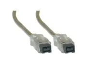 10FT Firewire 800 9 Pin cable IEEE-1394b 10 foot Clear color WC-10E3-99010BK