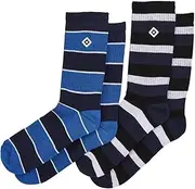 HSV Hamburger SV Sports Socks Stockings Set of 2 ** Striped **