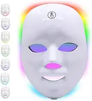 LED Photon Therapy Mask with 7 Color Light Treatment | Face Beauty Skin Care Phototherapy Mask by GlobalCareMarket (With Neck)