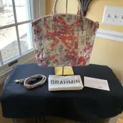 Brahmin Large Duxbury Satchel. NWT. Pattern Valor. Gorgeous.