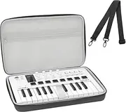 Musiin Hardshell Case Compatible with Arturia MiniLab 3/MiniLab MkII 25 Slim Keyboard Controller & Arturia Midi Controller Synthesizer, Grey, Grau, USB MIDI Keyboard