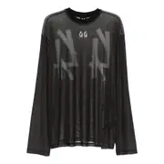 [44 Label Group] 44 Label Group Logo-print Mesh T-shirt M BLACK