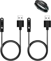 WUNIAK Charging Cable for iGPSPORT HR70 Heart Rate Monitor Armband, Magnetic USB Charging Cable USB Flexible Charger Cord Cable Accessories for iGPSPORT HR70，（2 Pack）