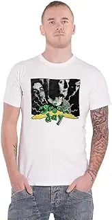 [Rock Off officially licensed products] Green Day T Shirt Dookie Photo Band Logo Official Unisex White L