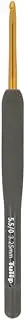 Tulip - Tulip Soft Grip Aluminium (3.25mm) Crochet Hook - 1 Unit, Black, Gold