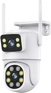 8MP Dual Lens WiFi Camera PTZ 4K Full HD Dual Screen Ai Human Auto Tracking Outdoor 4MP Security Video Surveillance Tuya Camera(U/K,8MP 128 SD Card)