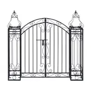 Ornamental Garden Gate Wrought Iron 100 Cm