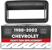 Tailgate Handle Bezel Trim - Compatible with 1988-1999 Chevrolet C1500, K1500, 88-00 C2500, C3500, K2500, K3500; 88-99 GMC C1500, K1500, C2500, C3500, K2500, K3500 - Textured Black - OEM 15991786