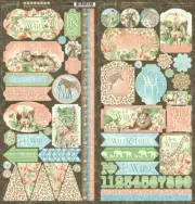 Graphic 45 - Wild & Free - Cardstock Stickers Scrapbook Mixed Media