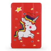 Unicorn Pattern Horizontal Flip Pu Leather Case For Ipad Mini 4 With Three-Folding Holder and Honeycomb Tpu Cover
