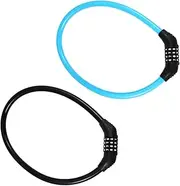 Kisangel Bike Lock Chain 2pcs Password Chain Lock Cable Bike Lock Kids Bikes Garage Bike Lock Bike Code Lock Security Bike Lock Bike Cable Motorcycle Lock Anti- Lock PVC Mountain Bike