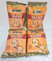 Lot Of 4 HotHands Hand Warmer Value Pack( 10 count) Packs Expiration Exp 8/27