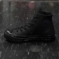 在飛比找蝦皮購物優惠-Converse 1970s 三星標 黑色 全黑 高筒 皮革