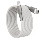 [EFCMP2U990WHI] 2m Mag-Coil USB-C Cable, Magnetic Self-Coiling Cable Management White