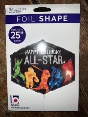 Foil Shape Balloon, 25”, Sports Theme, Happy Birthday, NWT