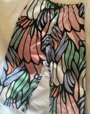 NWT Natori Multicolor Papillion Print Pajama Bottoms Womens Size L Pants R76110