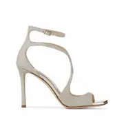 [Jimmy Choo] Jimmy Choo Azia 95mm Glitter Sandals 41 IT SILVER