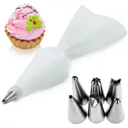 8 Pcs Set Silicone Pastry Piping Bag Tips Kitchen Cake Icing Cake Decorating Tools