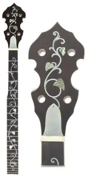 5 String 22 fret Banjo Neck Maple MOP & Abalone Inlaid NBN566-570 NBN583-586